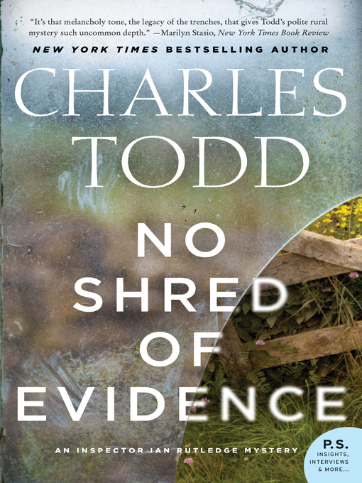 Détails du titre pour No Shred of Evidence par Charles Todd - Disponible